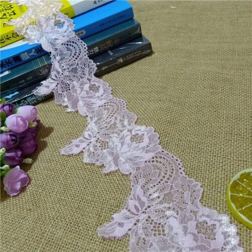 9.2cm E2860-2 Multi-Colored Nylon Spandex Stretch Narrow Lace Trimmings For Wedding Dress Birthday Christmas Party