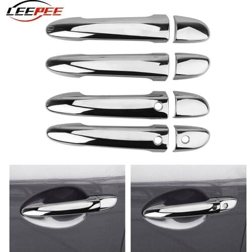 LEEPEE Car Accessories Decoration Door Handle Sticker Cover Electroplating Carbon Fiber Sticker For Mazda CX-4 Atez Enxela