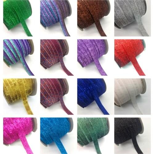 3 Yards 1"(25mm)Wide Glitter Velvet Ribbon Headband Clips Bow Wedding Decoration