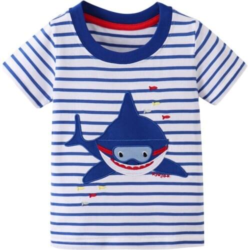 Funnygame Toddler Summer T shirts Cartoon Printed New 2020 Baby Cotton Clothing Casual Tees Tops Boys T shirts