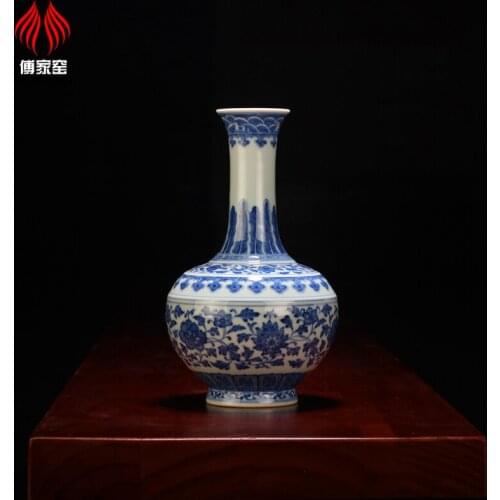 Ceramic hand-painted bound lotus flower design all hand furnishing articles furnishing fu kiln porcelain porcelain