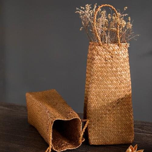 Red Wine Gift Bag Plant Hand Strap Single Bottle Tote Wine Hand Bag Carry Bag Organizer Bags