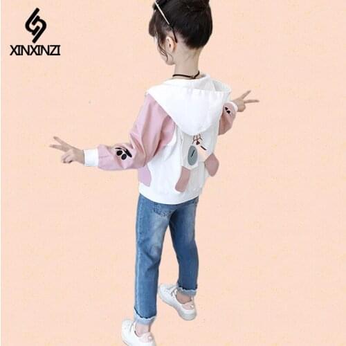 Novelty Children Clothing Spring Autumn Girls Jackets Age For 6 8 10 12 Year Kids Girls Outerwear Cute Warm Windbreaker Coats