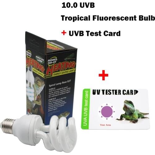 Reptile UVB 10.0 Lamp Light Bulb 13W 110/220V Reptiles Terrarium Habitat Heating For Desert Type Lighting Lizard Turtle Snake