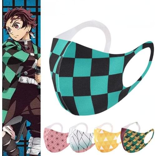 Anime Demon Slayer Kimetsu No Yaiba Masks Kamado Tanjirou Nezuko Handmade Mask Cosplay Anime Cosplay Props Face Accessorie