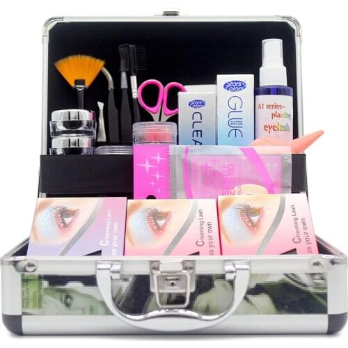 Stars Colors High Quality Individual Eyelash Extension Kit Mink Eyelashes Grafting Set False Eye Lashes Training Kits Soft Cilia
