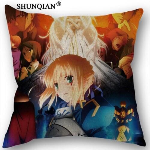 Custom Fate Zero Cotton Linen Square Zippered Pillow Cover For Office,Family Customize Your Picture 45x45cm