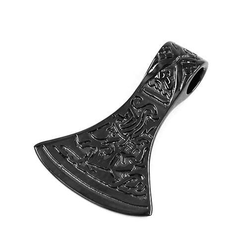 Norse Viking Axe Pendant Stainless Steel Jewelry Black Fashion Motor Biker Men Pendant Wholesale SWP0387