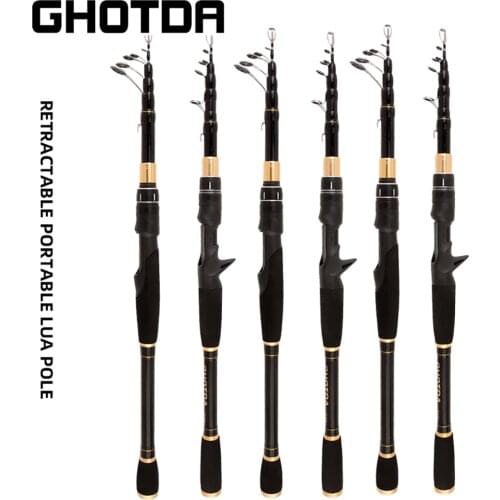 New Casting Spinning Rod 1.8m 2.1m 2.4m 2.7m Carbon Telescopic Fishing Rod Spinning Ultralight Travel Rod