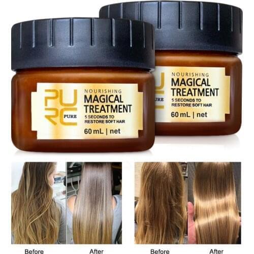Original PURC Keratin Hair Mask Magical Keratin Hair Treatment 5 Seconds Repairs Damage Restore Soft Hair for All Hair Types