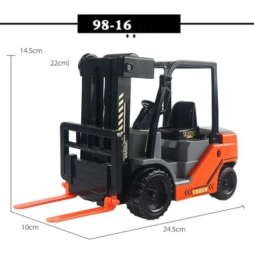 Plastic Model Car 1/22 Inertial Forklift 98-16 Lifting Crane Simulation Toy Engineering Vehicle Boy Childrens Toy Tractor