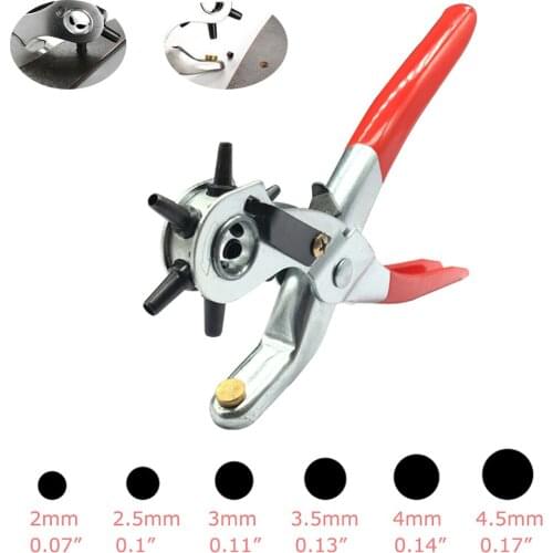 Heavy Duty Leather Hole Punch Toolfor Belts, Watch Bands, Dog Collars, Saddles, Fabric, DIY Home Or Craft Projects. – Revolving