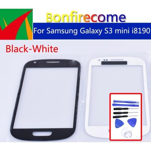 S3mini Touchscreen For Samsung Galaxy S III mini S3 mini i8190 i8190N LCD Front Outer Glass Touch Screen Lens Replacement 4.0"