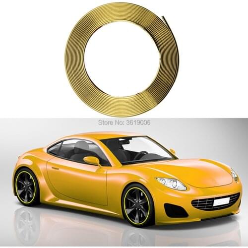 SmRKE 8M Car Stickers Rim Protector Wheel Edge Rim Protectors Wheel Protector Tire Protection Care Covers Drop Ship Yellow