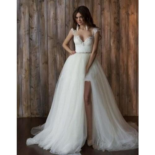 Bridal Gowns Sexy vestido de noiva sweetheart backless Lace Princess Vintage 2018 Detachable Train Mother of the Bride Dresses