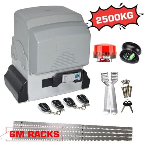 Optional automatic GSM sliding door opener motor kit 9m rack hardware with keychain for sliding doors up to 2500KG 1000W