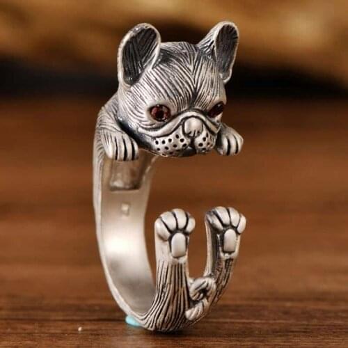 Solid S990 Silver Ring Womens Dog Ring Open size Ring Silver Ring