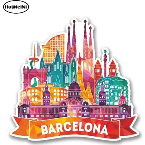 HotMeiNi 13cm x 12cm Car Sticker Catalunya Spain Vinyl Sticker Travel Luggage Tag Vinyl Decal Waterproof Car Styling