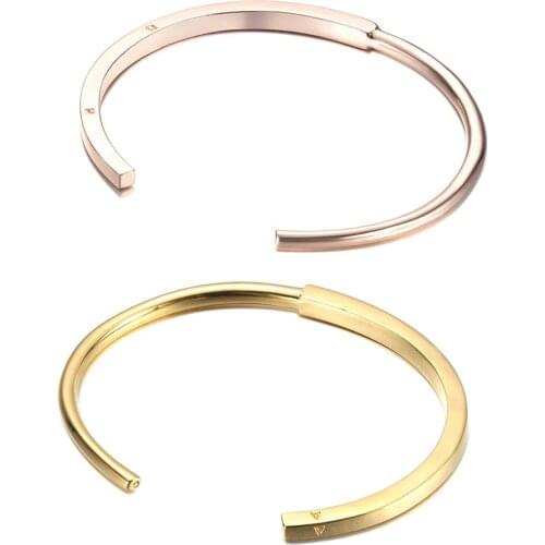 30% Silver Plated Rose Gold Shine Signature I-D Fashion Bangle Fit Pandora Women Bead Charm Bracelet Gift DIY Jewelry