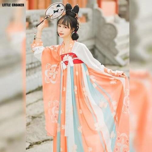 Girl Chinese Tradition Outfit Tang Dynasty Princess Cosplay Folk Dance Stage Wear Traditional Chinese Hanfu Fairy Costume Women