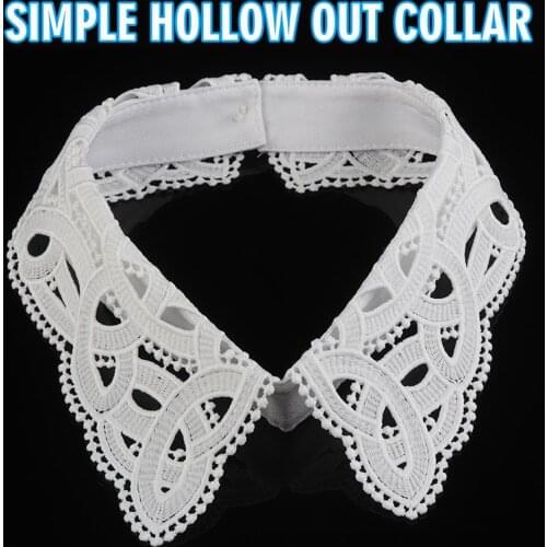 Womens Hollow Lace False Collar Choker Necklace Lapel Shirt Clothing Decoration Accessories Detachable DIY Craft Supplies