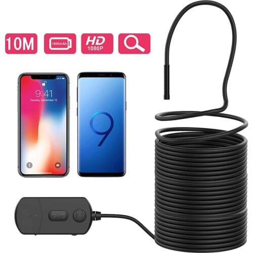 10M Cable Smart Endoscope Camera Android Waterproof WiFi Inspection Camera Wireless 2.0MP USB Endoscope Borescope Endoscop PQ301