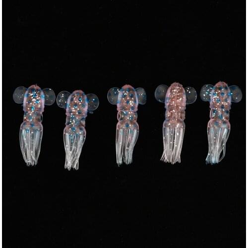5Pcs Squid Skirt Baits Octopus Lures Glow in Dark Soft Saltwater Trolling Fishing Lures Dropshipping
