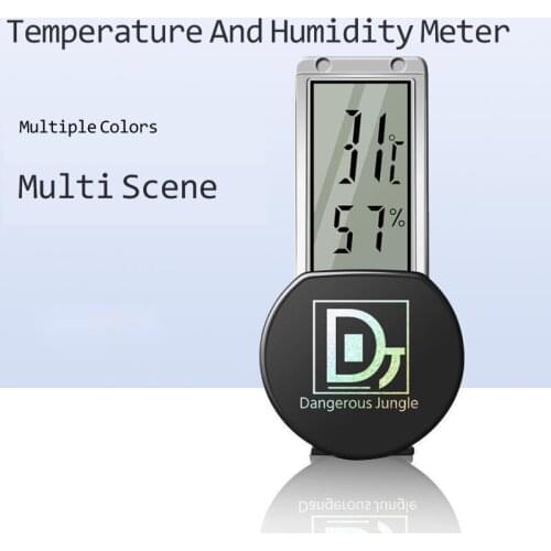 Aquarium Accessories Crawling Pet Temperature And Humidity Meter Crawling Box Rainforest Jar Glass Jar Suction Cup Electronic