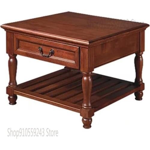 American Solid Wood Side Table European-style Sofa Side A Few Corners Small Square Table Small Coffee Table Telephone Table Side