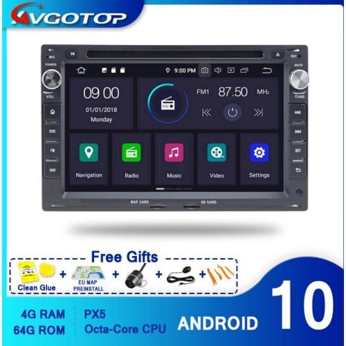 AVGOTOP Android 10 Car Multimedia for VW Golf B5 Jetta Polo Bora Passat Carplay GPS Radio Wifi Head Unit