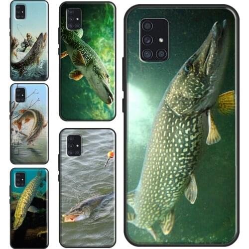Pike Fish Fishing Bait Case For Samsung Galaxy A21S A20e M21 M31 A11 A01 A51 A71 A50 S A70 A31 A10 A40 A7 2018