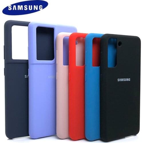 Samsung Galaxy S21 Ultra Plus Case Origianl Silky Silicone Cover Soft-Touch Back Protective Housing For S21