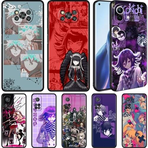 Black Soft Cover For Xiaomi Mi Poco X3 NFC 10T Pro M3 11 Note 10 Lite 9 9T F3 A2 F1 Silicone Phone Case Game Danganronpa 2 Funda