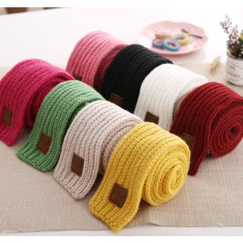 Kids Scarf Boys Girls Baby Winter Warm Scarf Women Knit Shawl Scarf Children Neck Collar Keep Warm Accessories