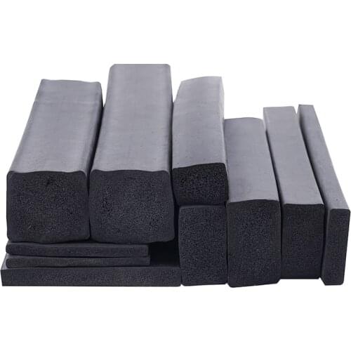 EPDM Rubber Foam Sponge Bar Seal Strip 1.5mm 2mm 2.5mm 3mm 4mm 4.5mm 5mm 6mm 6.5mm 7mm 8 9 10 12 13 14 15 16 17mm Thick 2m Black