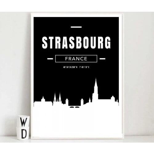 HD Print Modular Strasbourg Skyline City Map Picture Canvas Paintings Poster For Living Room Home Decor Wall Art No Framework