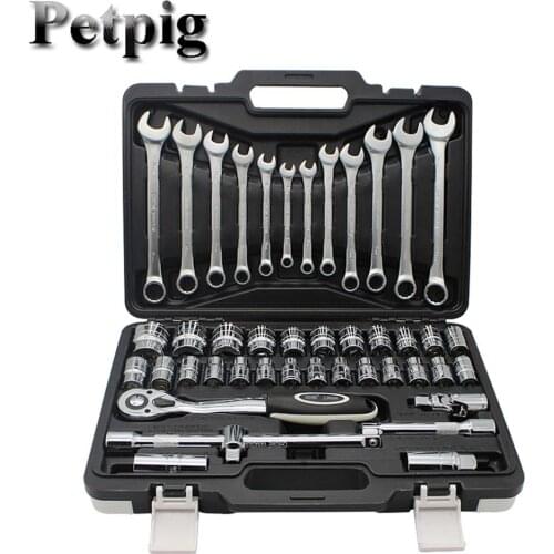 Car Repair Combination Suit Automobile Motorcycle Tools Precision Ratchet Wrench Set Sleeve Universal Joint Hardware Tool Kit
