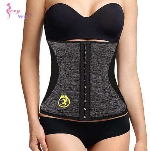 SEXYWG Neoprene Sauna Waist Trainer for Women Body Shaper Slimming Belt Weight Loss Fat Burning Waist Cincher Shapewear