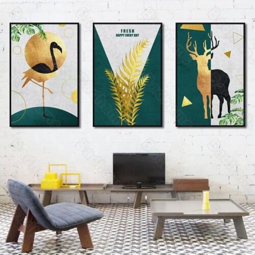 Nordic Decoration Home Geometric Abstract Living Room Decoration Painting Light Luxury Sofa Background Wall Painting Simple