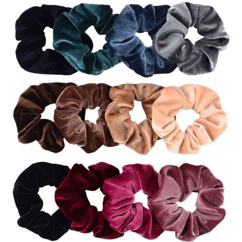 New Velvet Elastic Women Girls Hair Bands Ponytail Holder Scrunchies Tie Rubber Headband Gum for Accessories Headdress