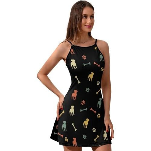 Jack Russell Terrier Dress Suspender Polyester Youth Dresses Business Sale Beautiful Pattern One-Piece Dress