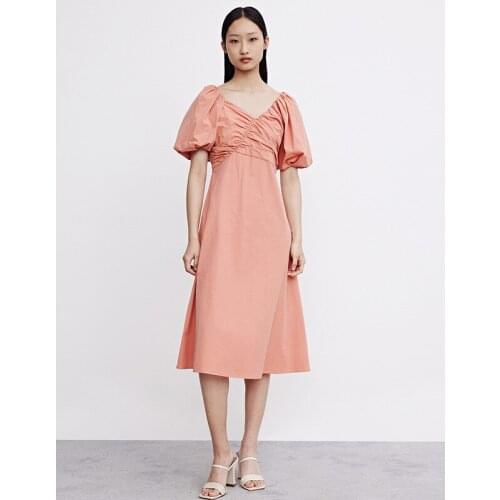 Casual Womens Dresses Patchwork Beach Dress Woman Solid Short Sleeve Womens Summer Dress Folds Summer Dresses Ladies 2021