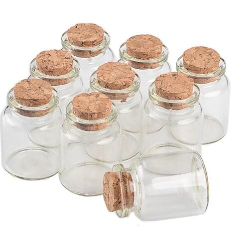 15ml 30*40*17mm Mini Transparency Glass Bottles With Cork Empty Jars Crafts Clear Bottles 50pcs/lot Free Shipping