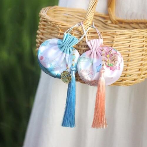 Sachet Cross Stitch Finished Printing Four Seasons Flower Empty Bag Protective Talisman Exquisite Home Decoration Tassel Pendant