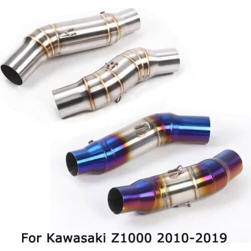 Slip for Kawasaki Z1000 2010-2019 Motorcycle Left Right Side System Exhaust Middle Connect Link Pipe Stainless Steel