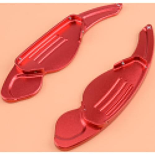 1Pair Red Steering Wheel Shift Shifter Extension Paddle Fit For Land Rover Jaguar