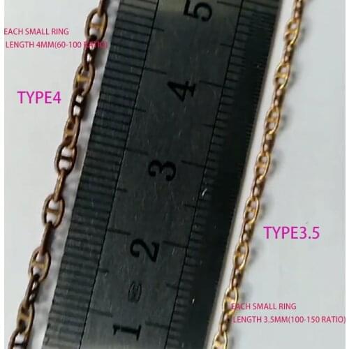 1PC Anchor chain for ship model Length 600mm/900mm/1.2m Copper Railing Chain Marine Use Anchor Chains 16-200 Ratio Mini Link