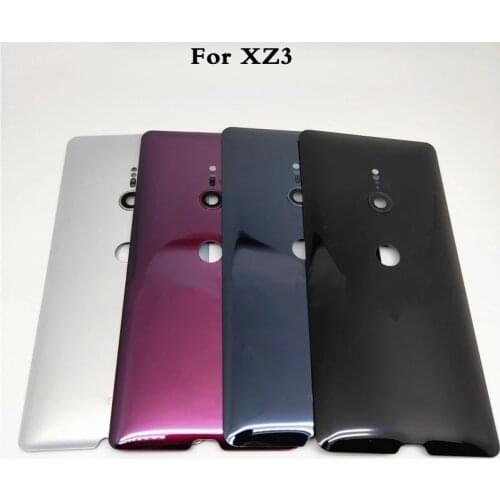 100% Original Glass For Sony Xperia XZ3 H9436 H9493 H8416 H9496 Back Battery Cover Rear Door Back Case Housing With Camera Lens