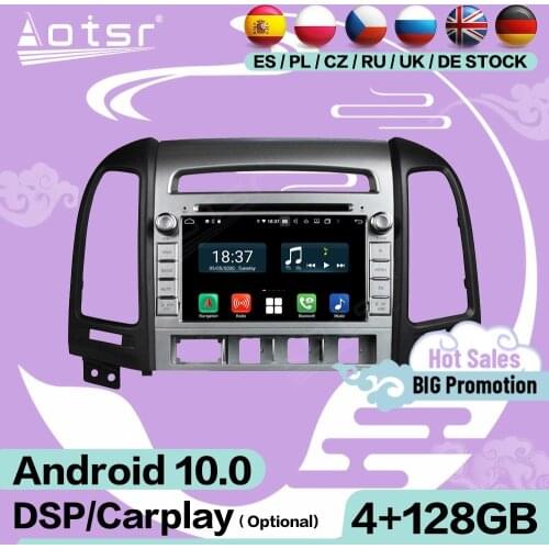 2 Din 128G Multimedia Stereo Android Player For Hyundai Santa Fe 2012 2013 2014 2015 GPS Headunit Audio Radio Receiver Head Unit