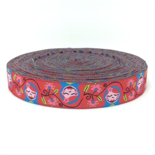 5/8" 16mmX10yards/lot Zakka handmade accessories ribbon laciness Jacquard Ribbon red doll